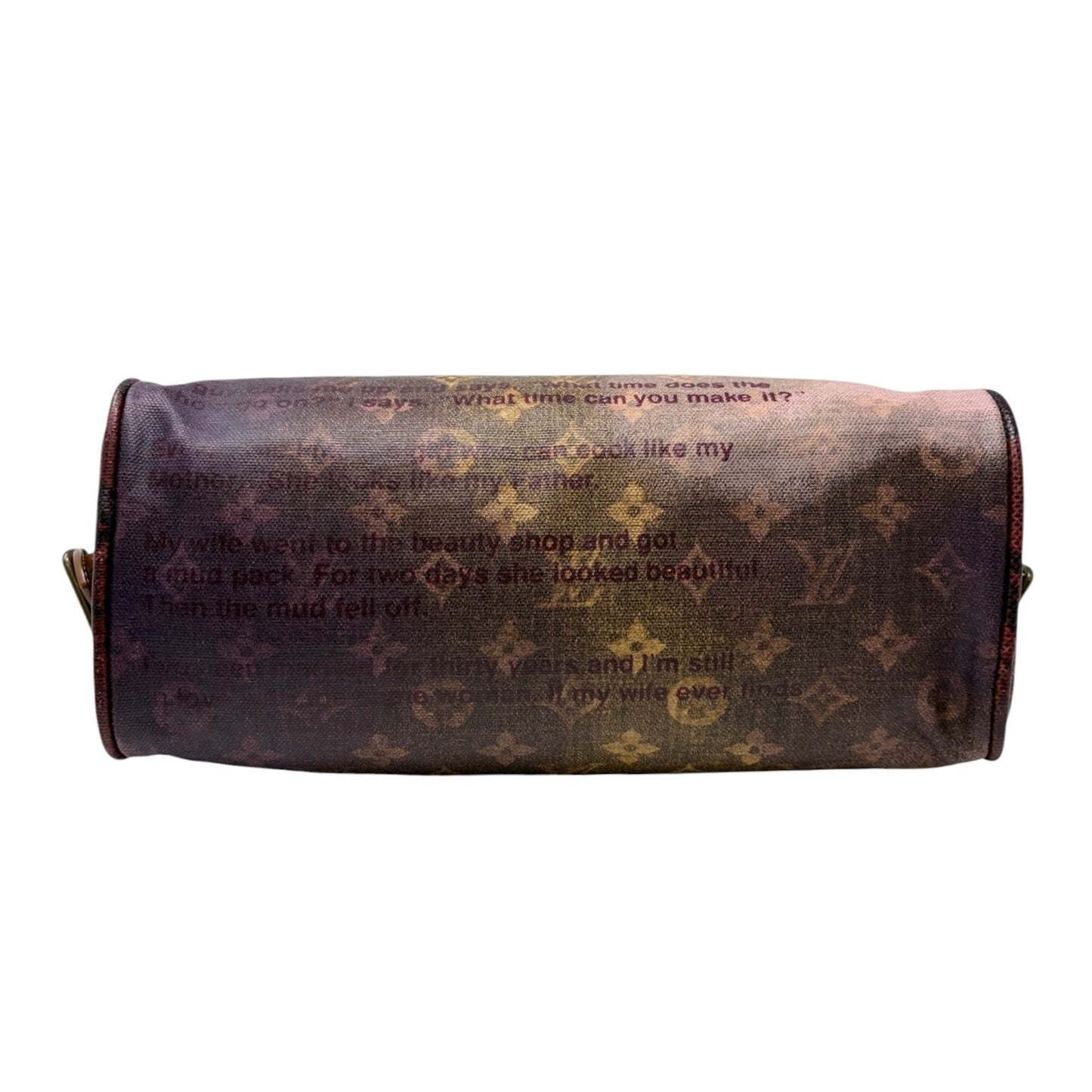 LOUIS VUITTON Vintage Monogram Joke Aquarelle Tote Bag Brown Leather 800202