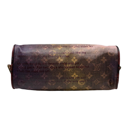 [Exclusive] LOUIS VUITTON Vintage Monogram Joke Aquarelle Tote Bag Brown Leather 800202