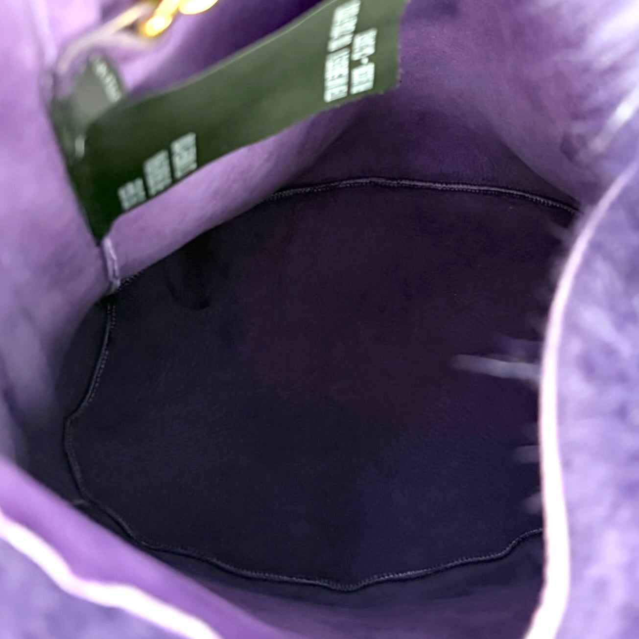 [Exclusive] miu miu Vintage Fur Charm Bag Pouch Set Purple Gold Logo 800300