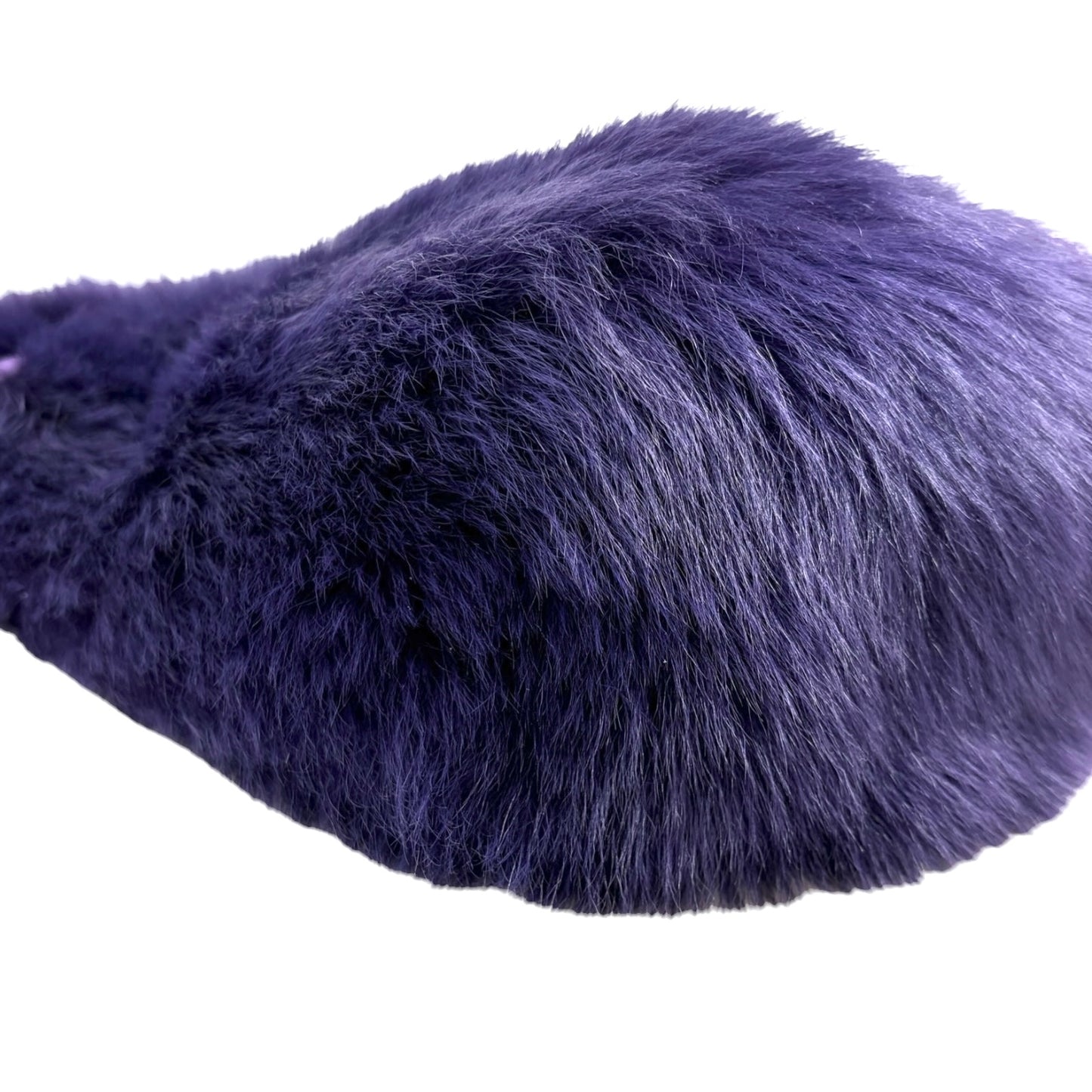 [Exclusive] miu miu Vintage Fur Charm Bag Pouch Set Purple Gold Logo 800300