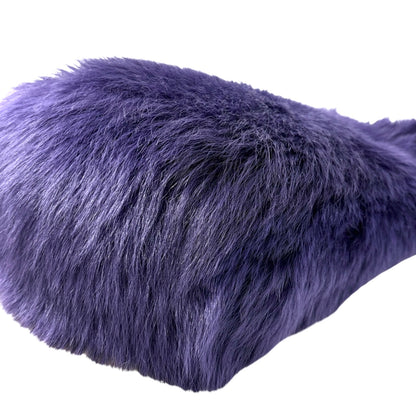 [Exclusive] miu miu Vintage Fur Charm Bag Pouch Set Purple Gold Logo 800300