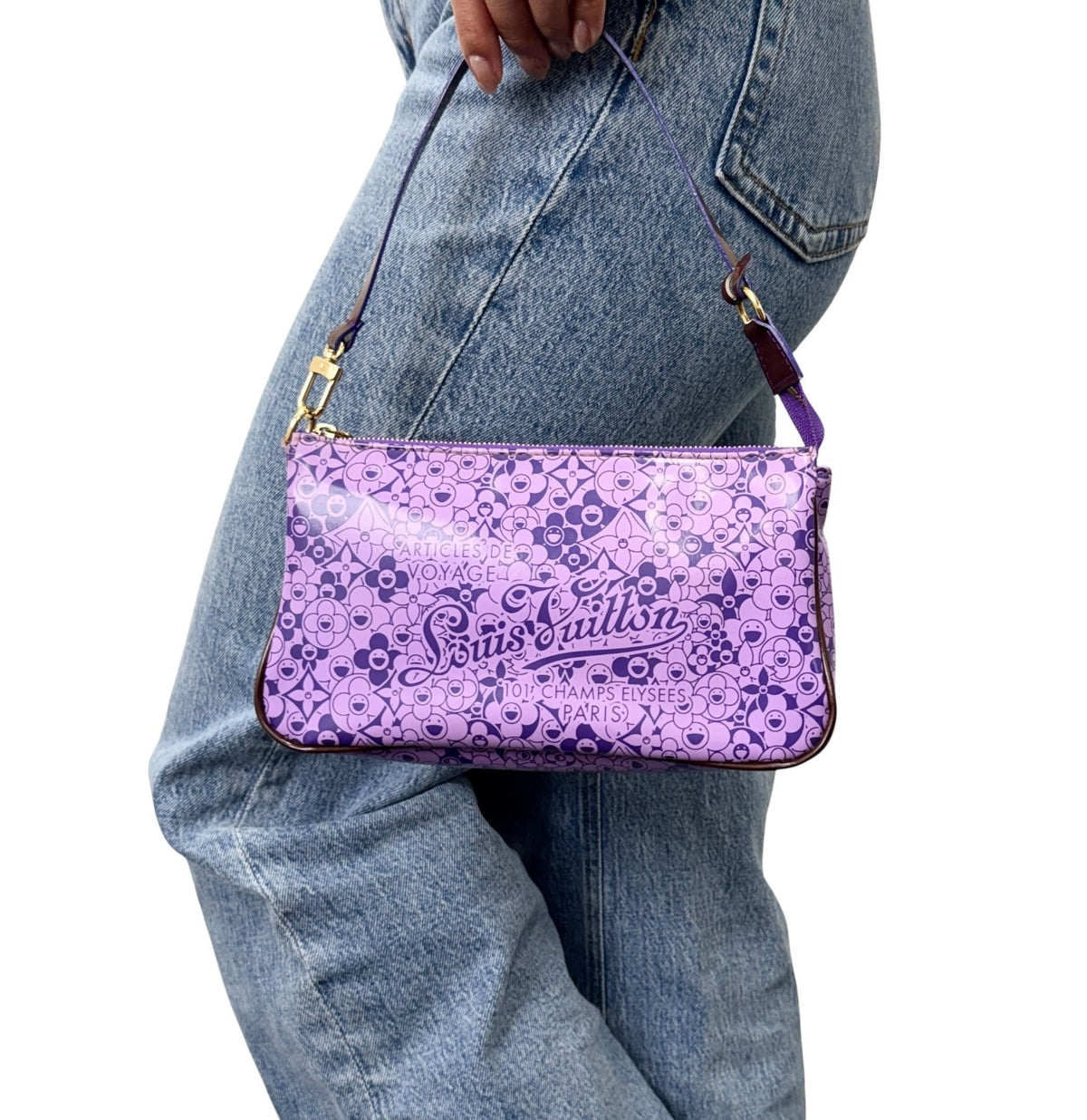 LOUIS VUITTON Vintage Takashi Murakami Cosmic Blossom Shoulder Bag 902844