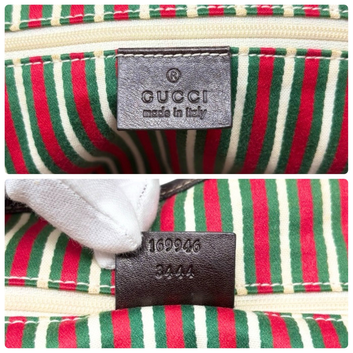 GUCCI Vintage GG Monogram Tote Shoulder Bag Brown Beige Canvas Leather 902323