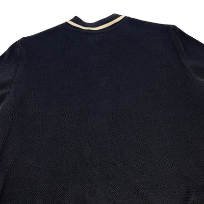 CHANEL Vintage 96C CC Mark Logo Polo Dress #38 One-piece Button Up Black Cotton