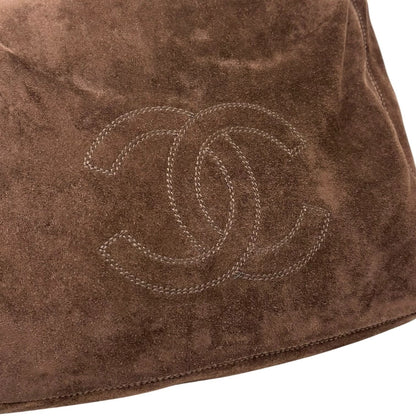 CHANEL Vintage CC Fringe Crossbody Shoulder Bag 2way Bag Brown Suede 902326