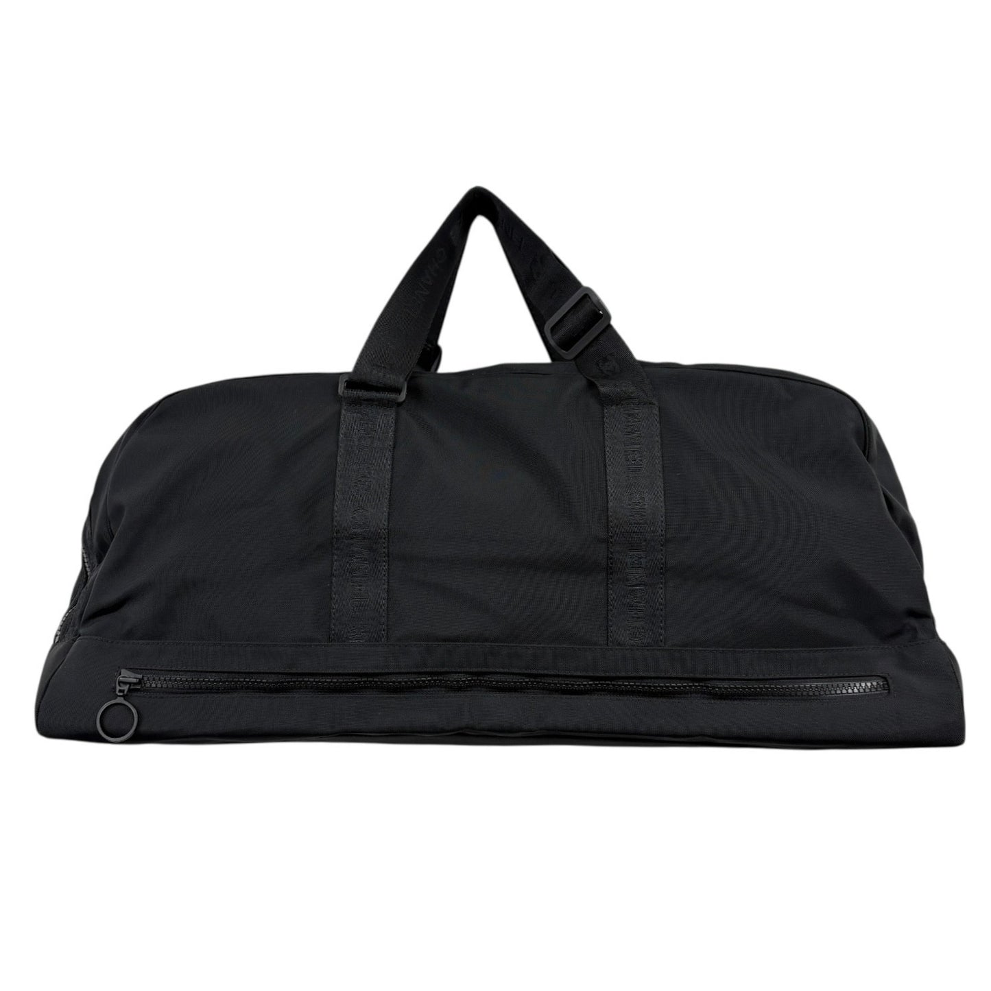 CHANEL Sport Vintage A19977 Nylon Travel Gym Bag L Black CC Logo Bowling
