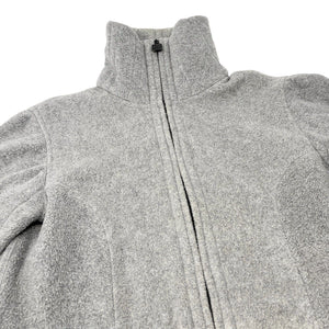 CHANEL Sport Vintage 06A CC Logo Trim Jacket #38 Zip Pocket Gray Black Cotton