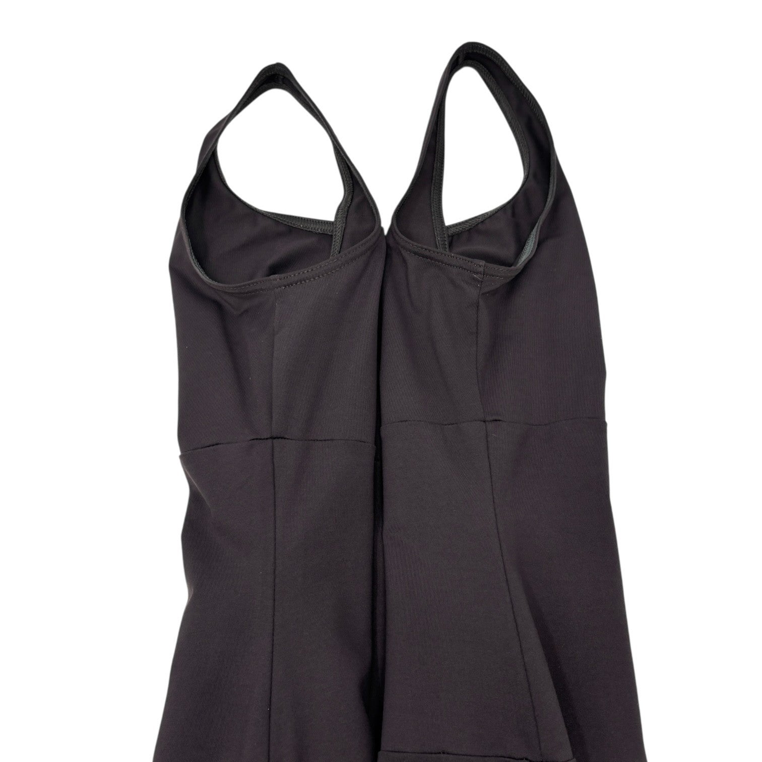 CHANEL Vintage 03C CC Logo Sleeveless Dress One-piece #42 Brown White Nylon