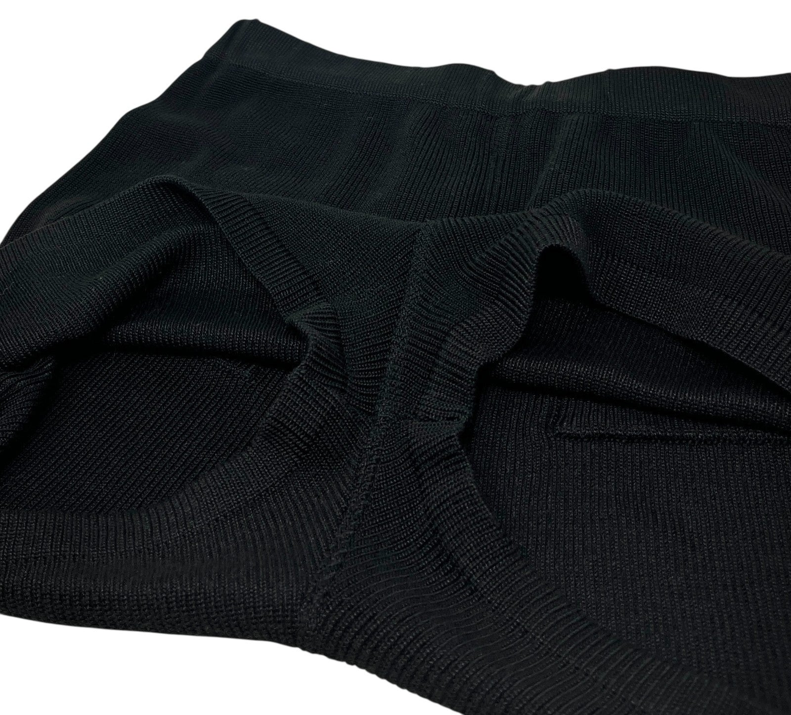 CHANEL Vintage 96P CC Sleeveless Top Shorts Set #42 Knit Black Rayon Cotton