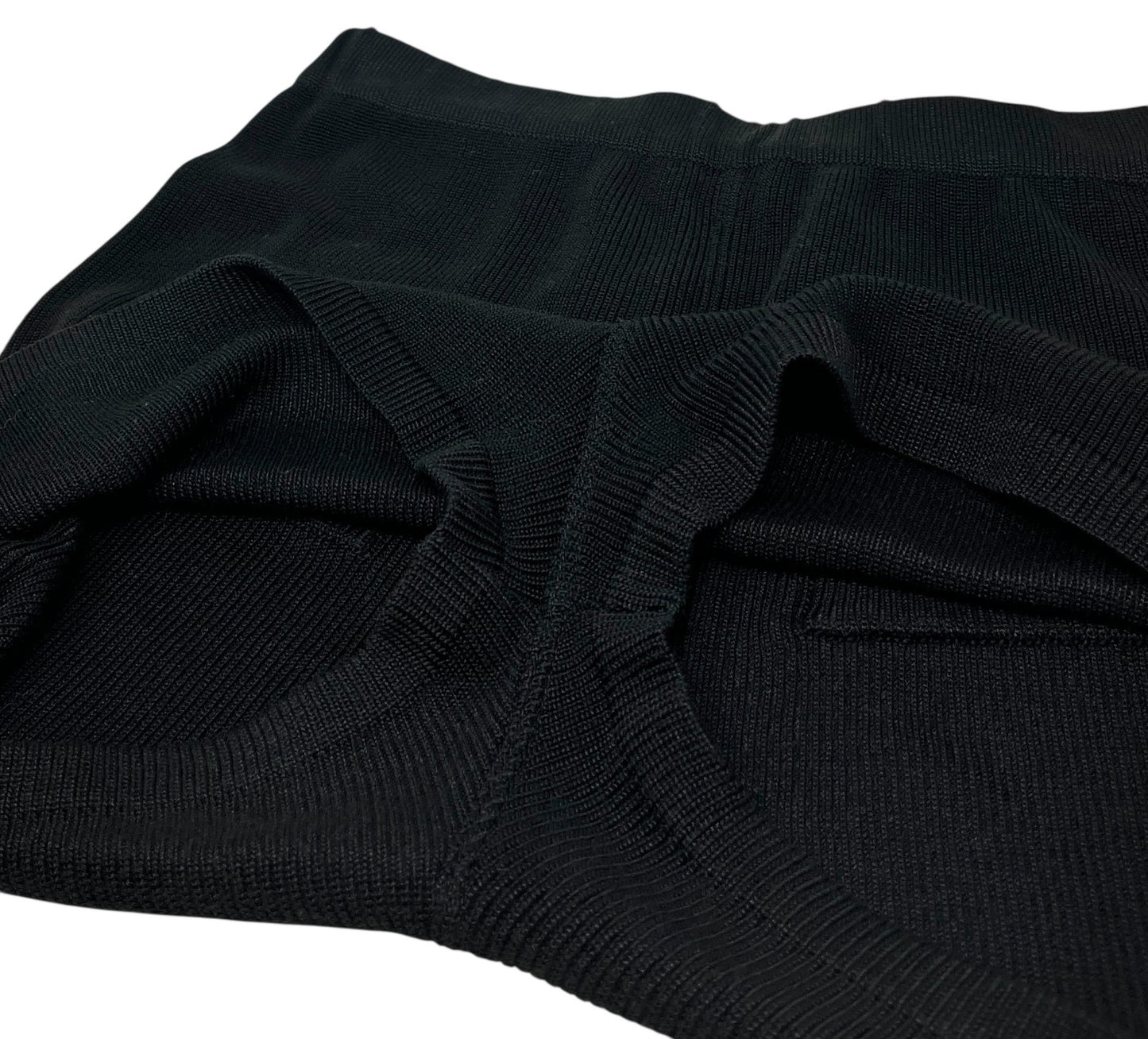 CHANEL Vintage 96P CC Sleeveless Top Shorts Set #42 Knit Black Rayon Cotton