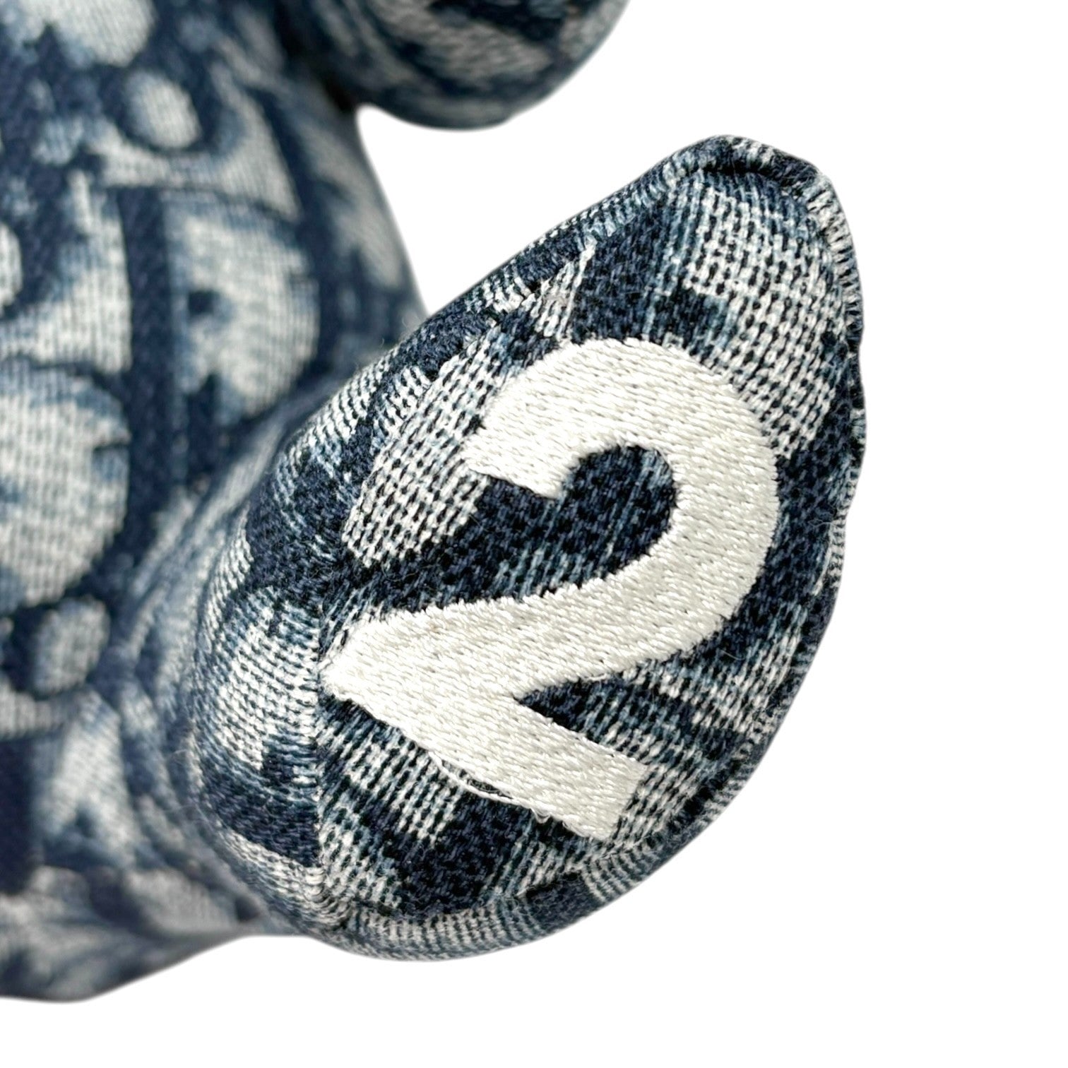 Christian Dior Vintage baby Dior Trotter Monogram Teddy Bear Plush Toy Blue