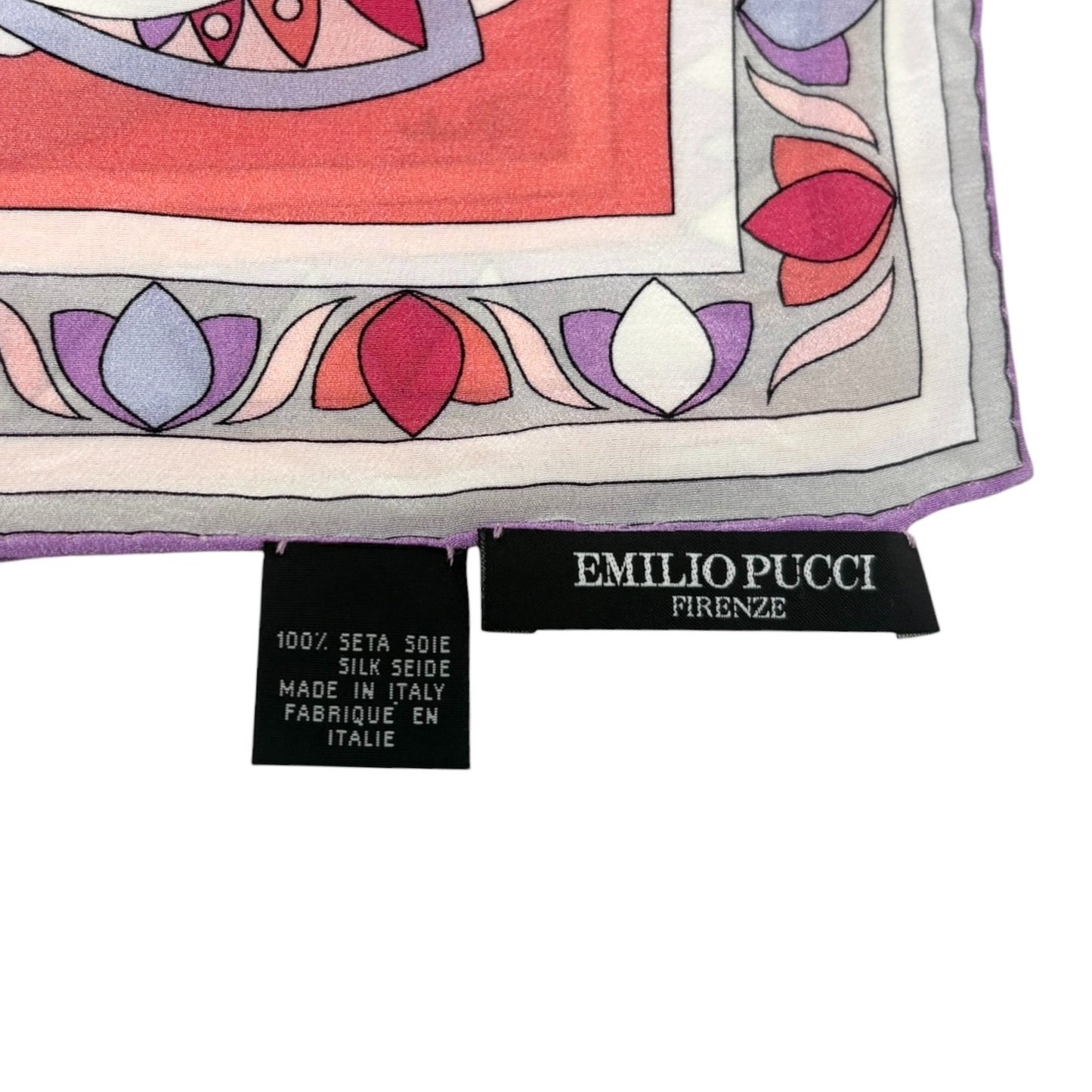 EMILIO PUCCI Vintage Logo Multicolor Scarf Shawl Wrap Silk Accessory 901923