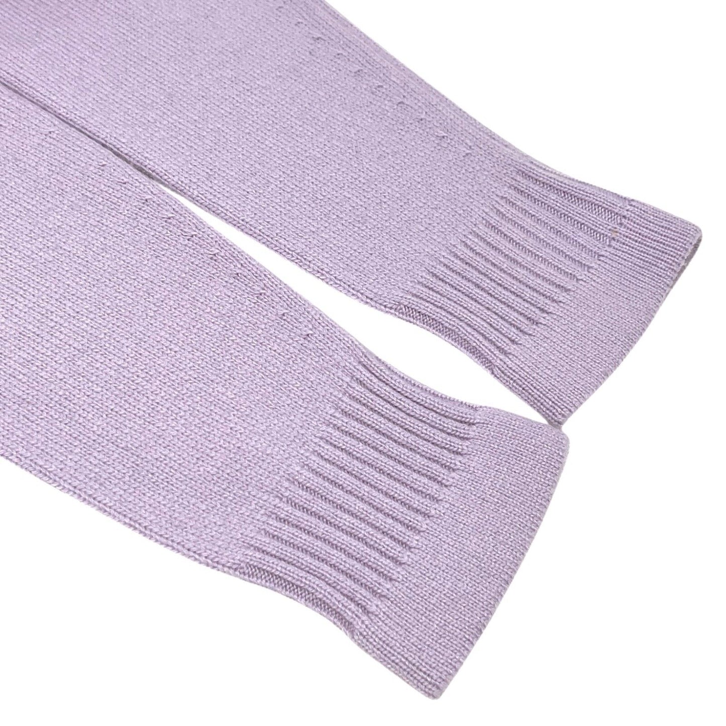 CHANEL Vintage 09C CC Logo Long Knit Cardigan #36 Rhinestone Cashmere Purple