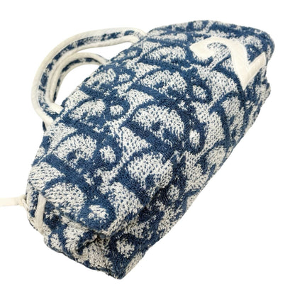 Christian Dior Vintage Trotter Monogram Terry Cloth Mini Bag Blue 902337