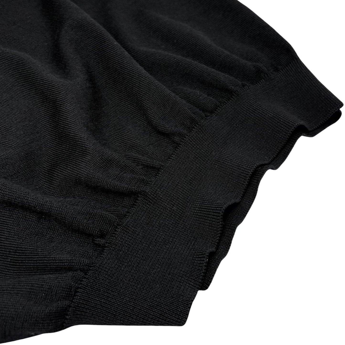 Yves Saint Laurent Vintage YSL Logo Knit Long Sleeve Top #M Black 901922