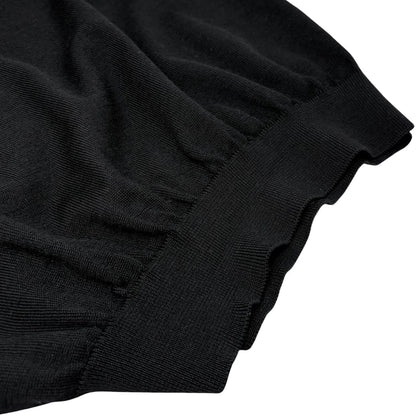 Yves Saint Laurent Vintage YSL Logo Knit Long Sleeve Top #M Black 901922