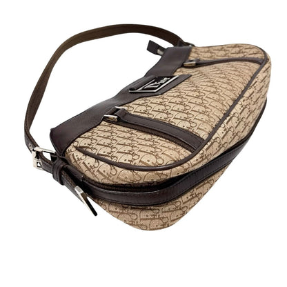 Christian Dior Vintage 2005 Street Chic Monogram Shoulder Bag Beige Brown