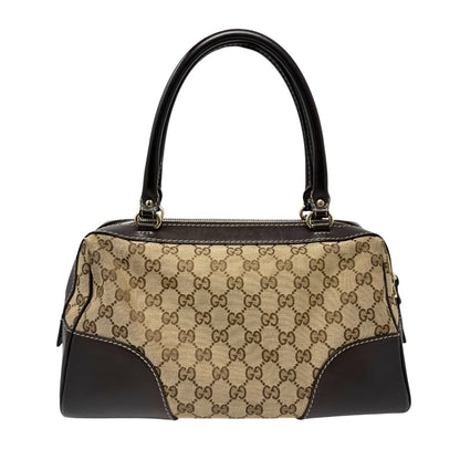 GUCCI Vintage GG Monogram Lovely Heart Shoulder Bag Beige Brown Canvas 902325