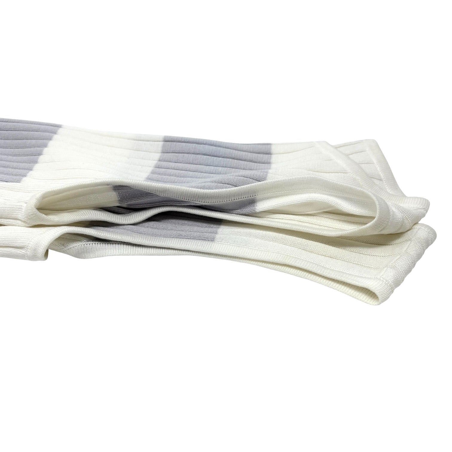 CHANEL Vintage 98P CC Mark Logo Knit Tank Top #44 White Purple Cotton