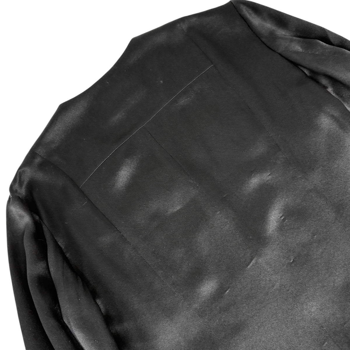 CHANEL Vintage 94A CC Logo Silk V-neck Shirt Blouse Top #38 Black Gold 902814