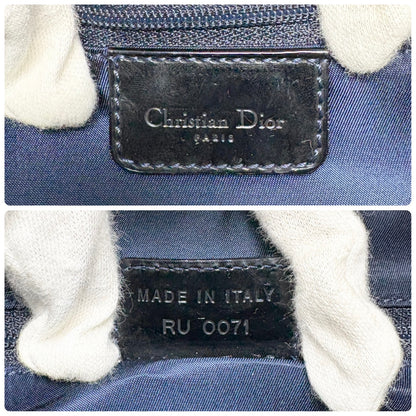 Christian Dior Vintage 2001 Speedway Denim Saddle Bag Blue Black Cotton