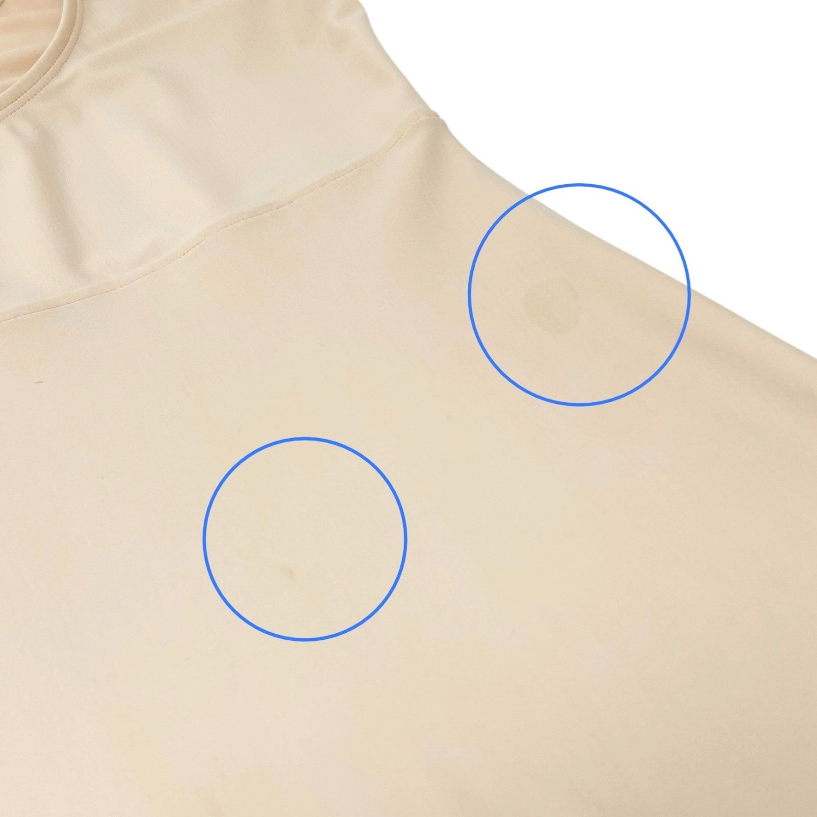 CHANEL Vintage 97C CC Logo Swimsuit Swimwear One-piece Button #40 Beige Nylon