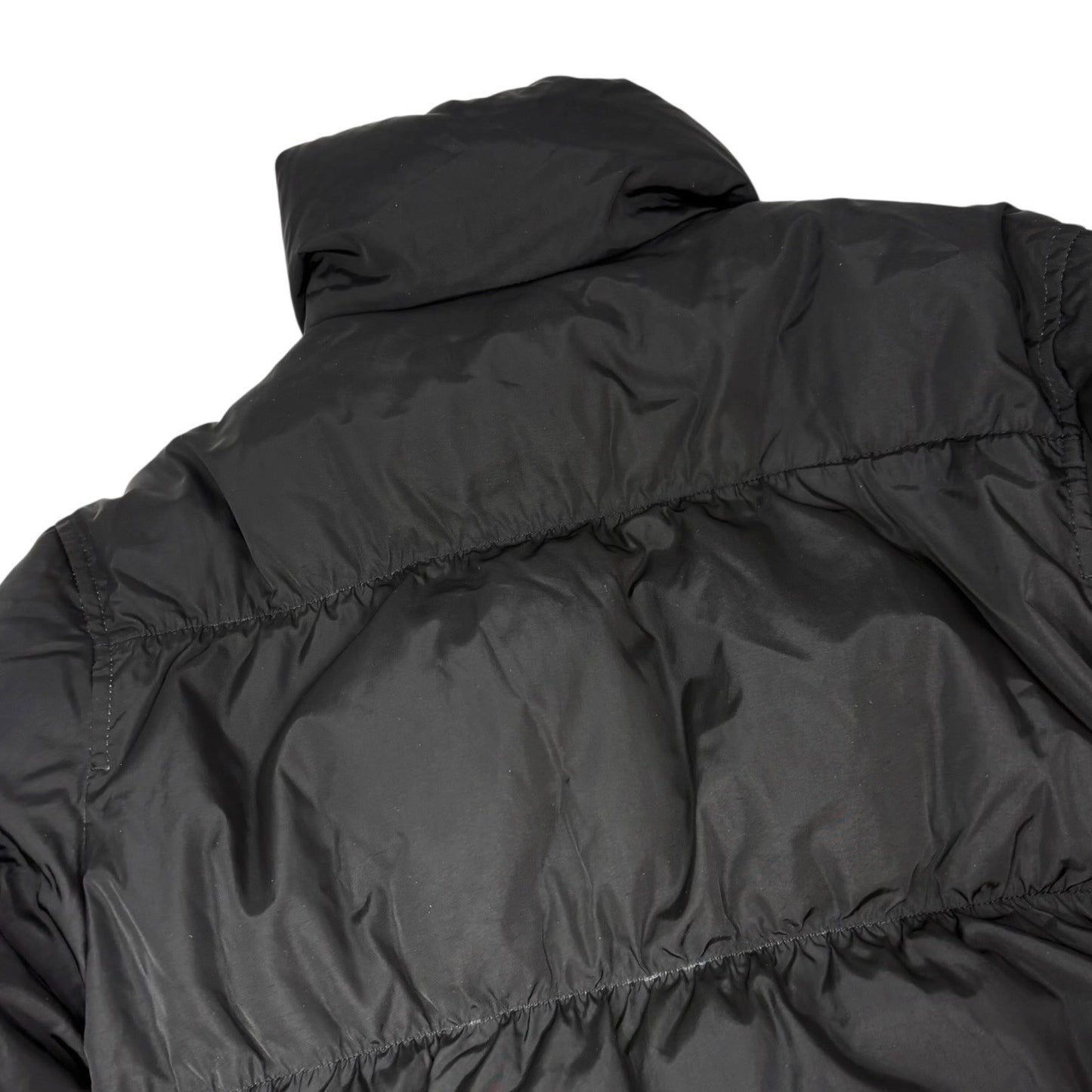CHANEL Sport Vintage 07A Quilted Puffer Jacket Coat #38 Nylon Black White