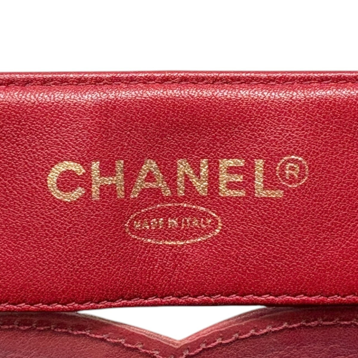 CHANEL Vintage Triple CC Logo Clear Tote Shoulder Bag Red Pouch 902320