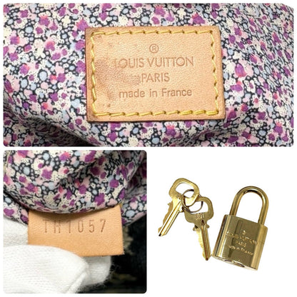 LOUIS VUITTON Vintage Monogram Patchwork Denim Speedy 30 Boston Bag Blue Brown