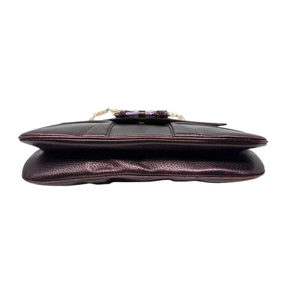 GUCCI Vintage Limited Edition Tom Ford Dragon Chain Bag Purple Leather 902354