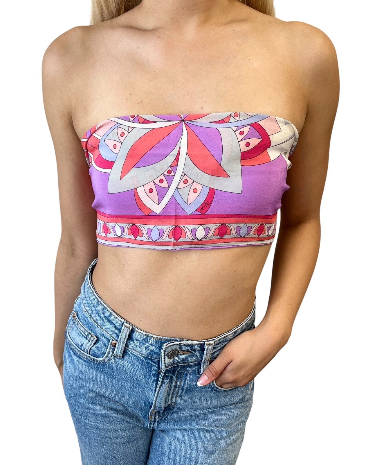 EMILIO PUCCI Vintage Logo Multicolor Scarf Shawl Wrap Silk Accessory 901923