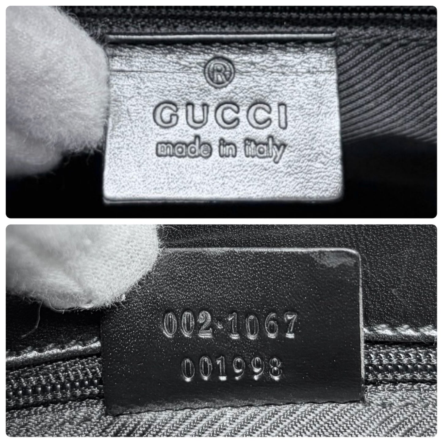 GUCCI Vintage GG Monogram Logo Jackie Shoulder Bag Black Silver Canvas 902258