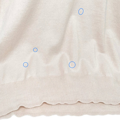 CELINE Vintage Macadam Logo Knit T-shirt Top Pink Beige Cotton 106955