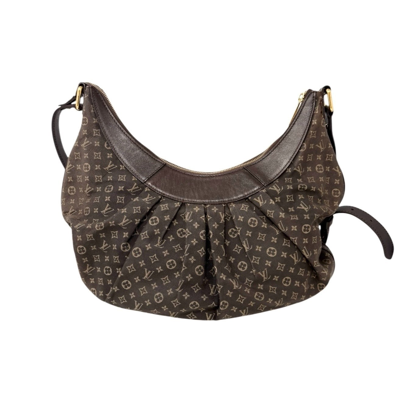 LOUIS VUITTON Vintage Monogram Rhapsody Crossbody Bag Brown Gold Canvas Leather