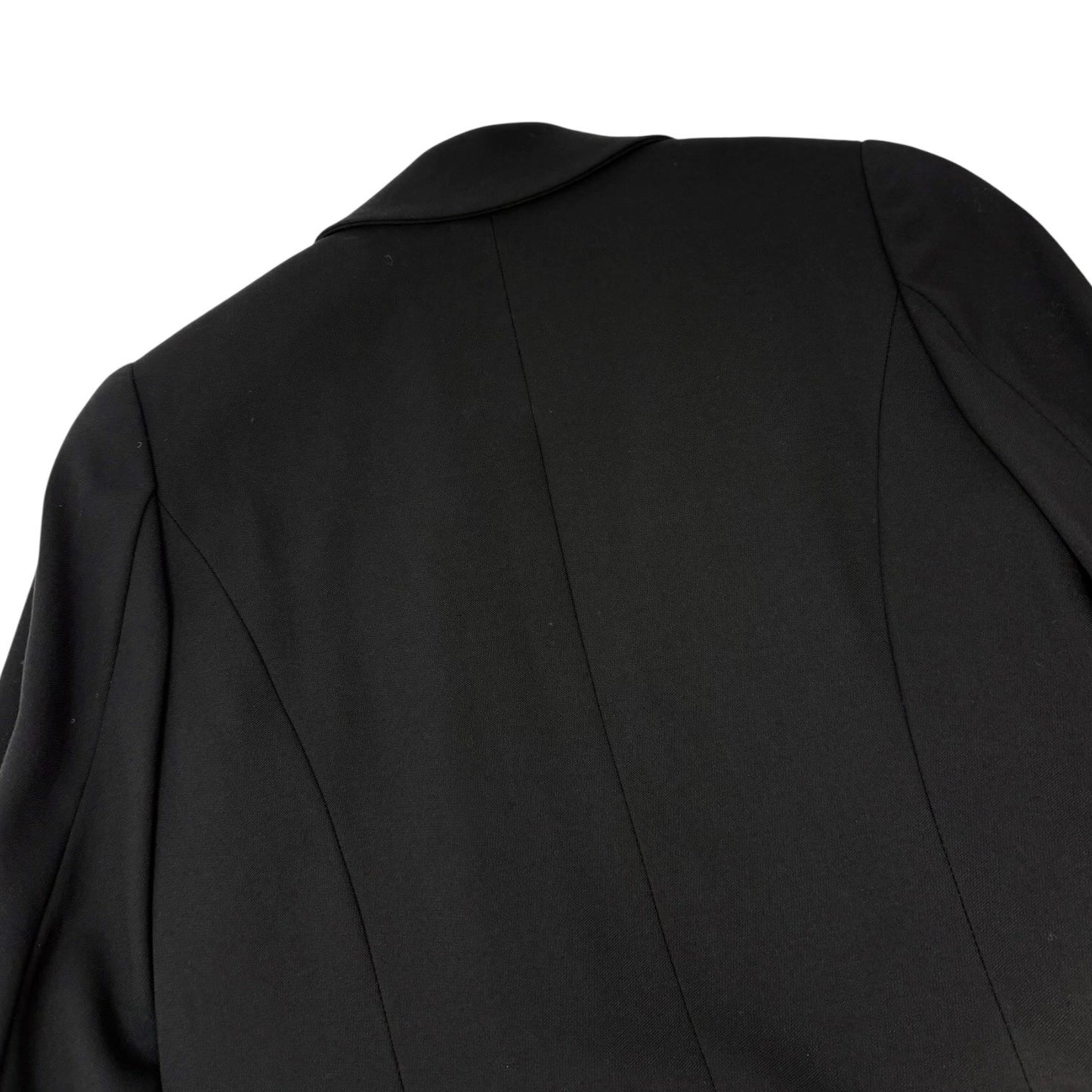 CHANEL Vintage 97C CC Logo Button Blazer Jacket #36 Black Gold Wool