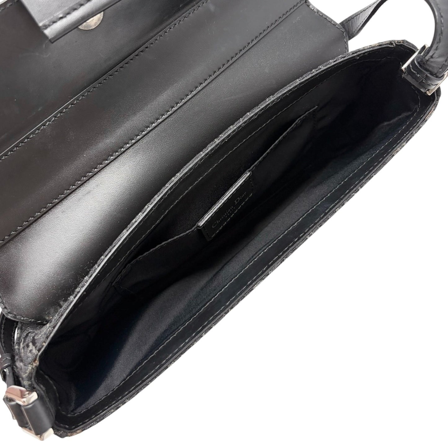 Christian Dior Vintage Street Chic Trotter Monogram Shoulder Bag Black 901846