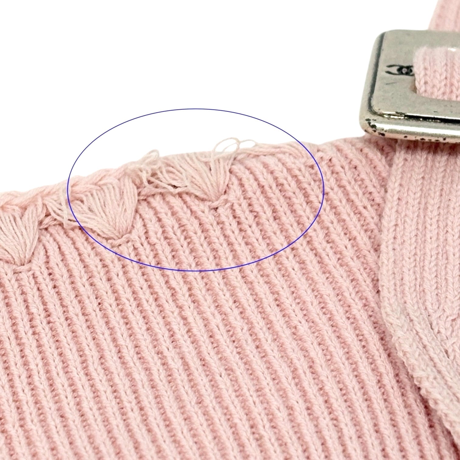 CHANEL Vintage 05C CC Logo Ribbed Knit Tank Top #38 Pink Cotton Camisole