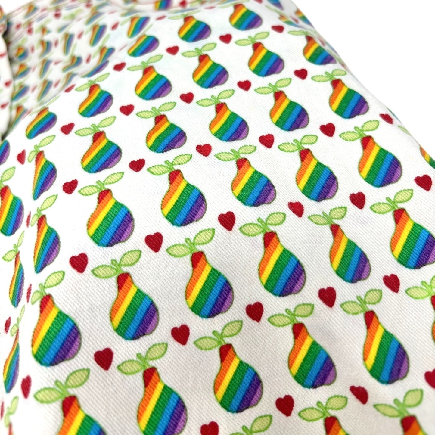 Christian Dior Vintage 2002 Logo Short Skirt #36 Cotton White Multicolor Pear