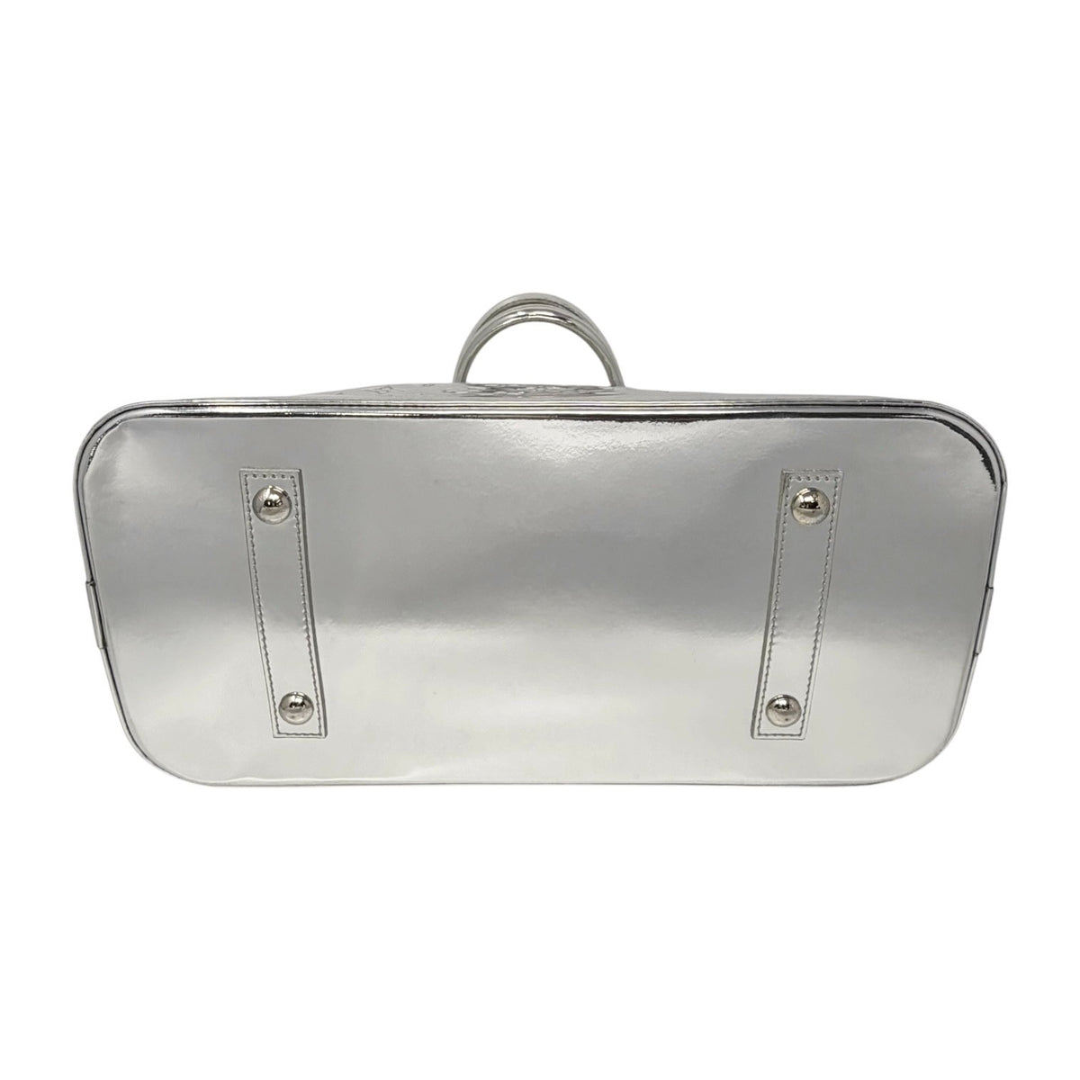 LOUIS VUITTON Vintage LV Monogram Miroir Alma GM Bag Metallic Silver 902368