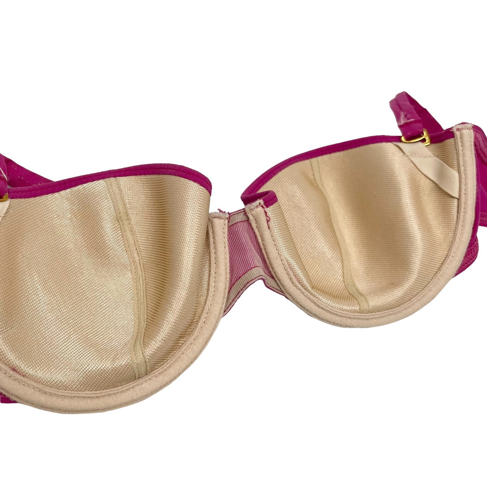 Christian Dior Vintage Logo Swimsuit Swimwear Bikini #36 Pink Gold Nylon RankAB