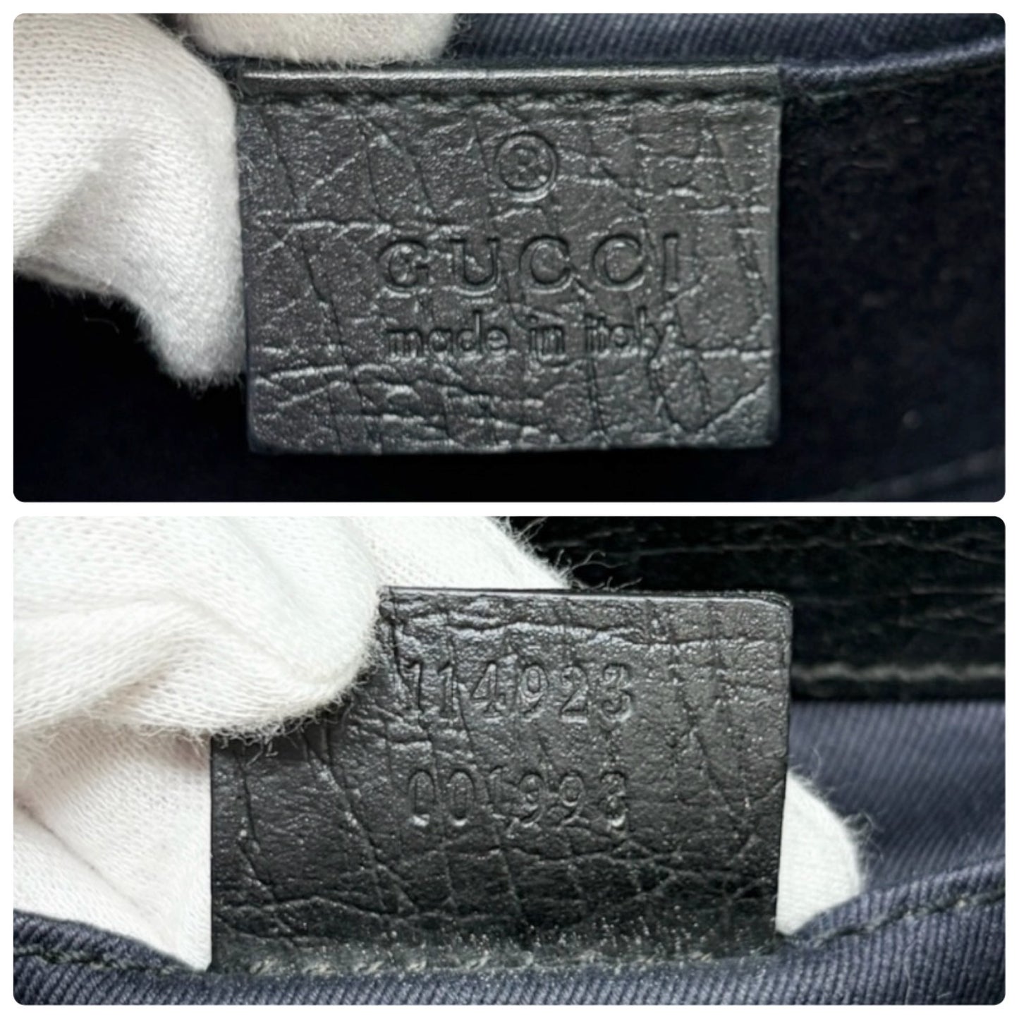 GUCCI Vintage GG Monogram Horsebit Chain Mini Bag Black Silver Canvas 902022