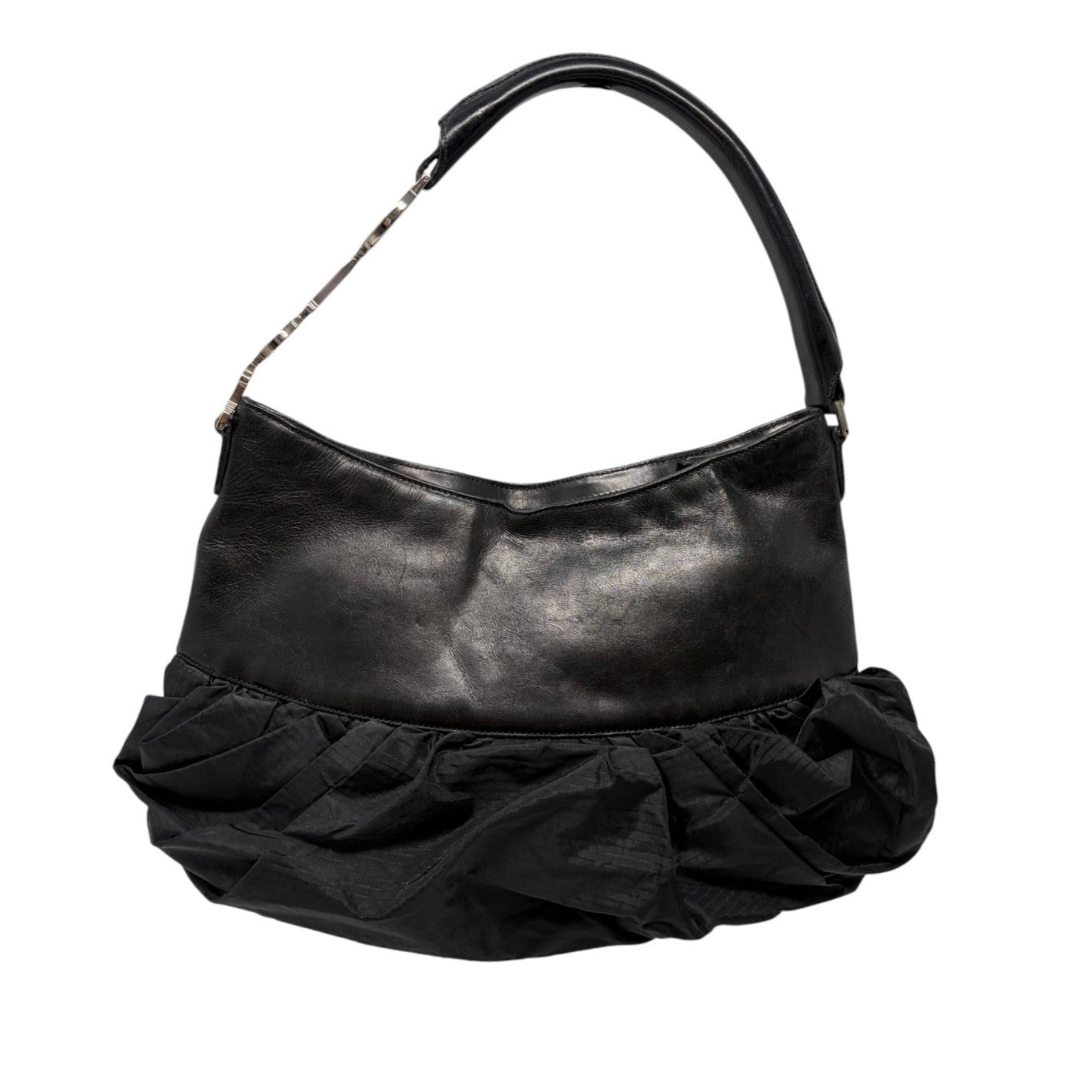 Christian Dior Vintage 2004 Ballet Corset Bag Black Nylon Leather 902095