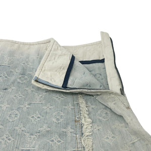 LOUIS VUITTON Vintage Logo Monogram Denim Vest Skirt Set #34 Gradation Rank AB