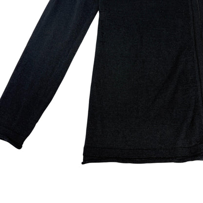 CHANEL Sport Vintage 09A CC Logo Cashmere Zipped Jacket #34 Sequins Black