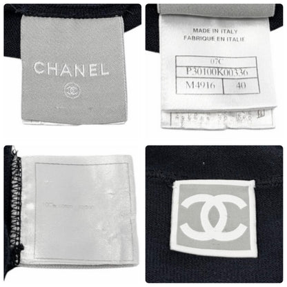 CHANEL Sport Vintage 07C CC Logo Zip Hoodie Jacket Top #40 Blue White 902494