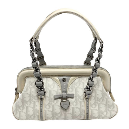 Christian Dior Vintage Romantique Trotter Monogram Bag Heart White 902466