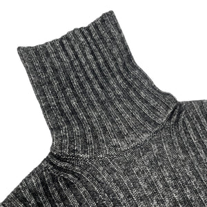 CHANEL Vintage P44578 CC Mark Turtleneck Sweater Top #36 Gray Cashmere RankAB+