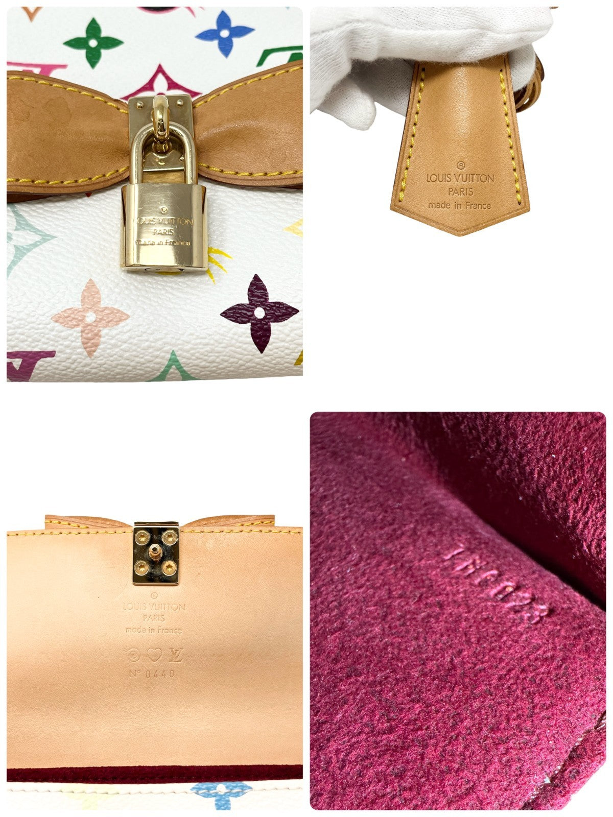 LOUIS VUITTON Vintage M92055 Eye Love Monogram Pochette Eye Miss You Bag