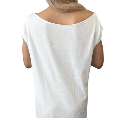 CHANEL Vintage 07P CC Mark Logo Knit Tank Dress One-piece White Cotton Stitch