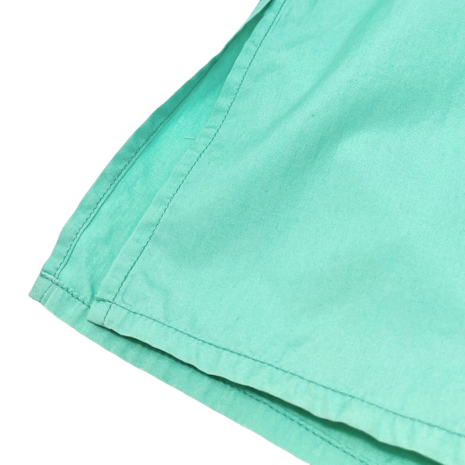 CHANEL Vintage P04883 CC Logo Shirt Top #44 Button Up Light Green Gold Cotton